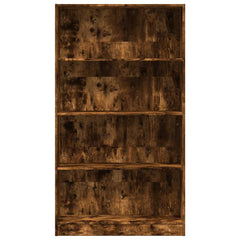 vidaXL Bookcase Smoked Oak 80x24x143 cm Engineered Wood 4