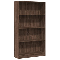vidaXL Bookcase Brown Oak 80x24x143 cm Engineered Wood 2