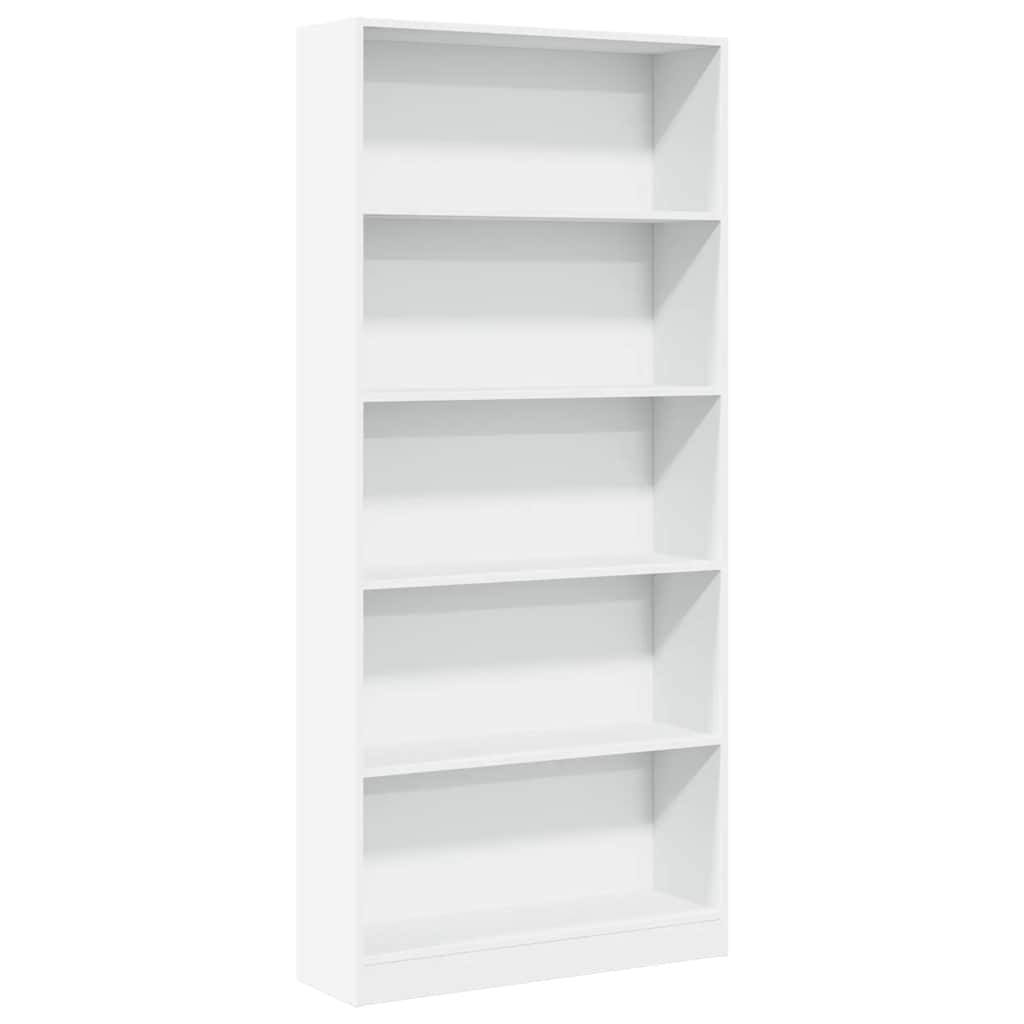 vidaXL Bookcase White 80x24x176 cm Engineered Wood 2