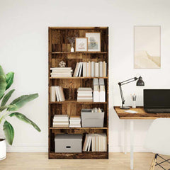 vidaXL Bookcase Old Wood 80x24x176 cm Engineered Wood 3