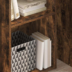 vidaXL Bookcase Smoked Oak 40x30x77 cm Engineered Wood 3