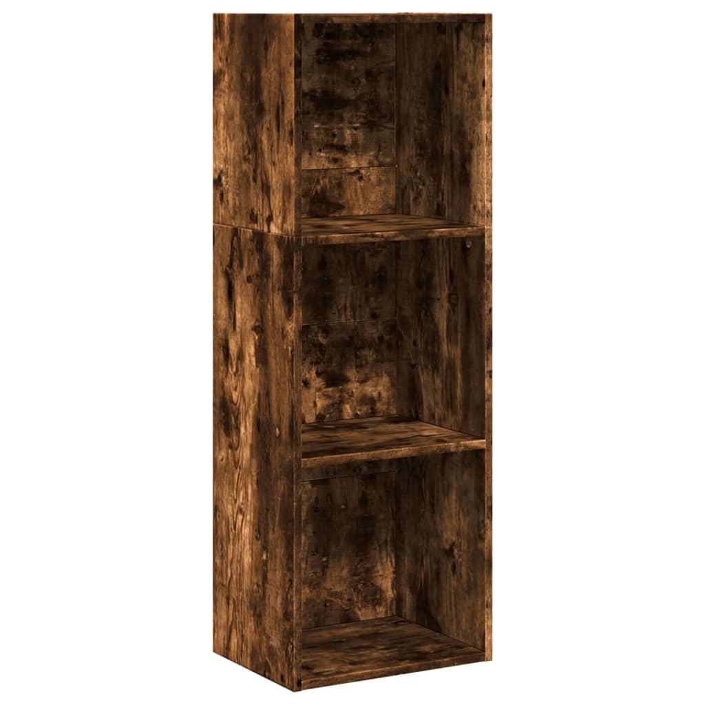 vidaXL Bookcase Smoked Oak 40x30x114 cm Engineered Wood 2