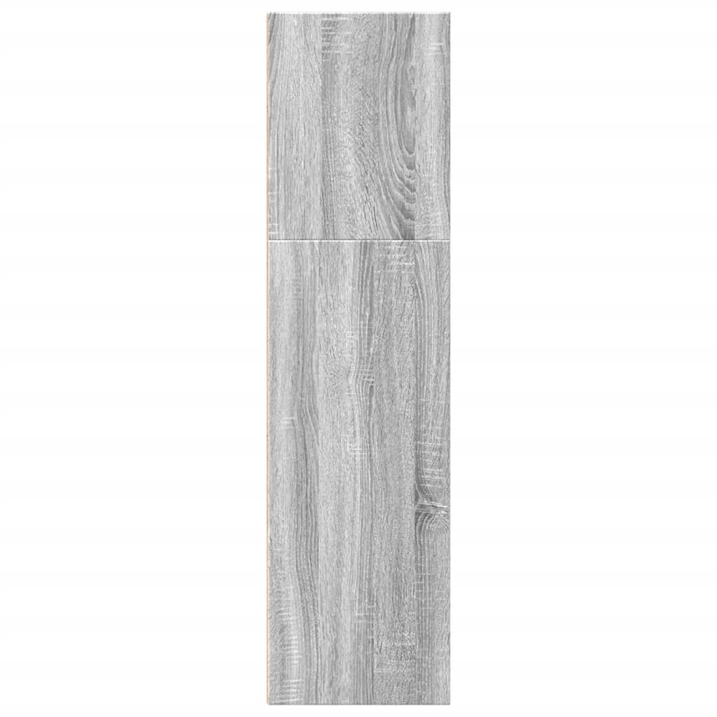 vidaXL Bookcase Grey Sonoma 40x30x114 cm Engineered Wood 6