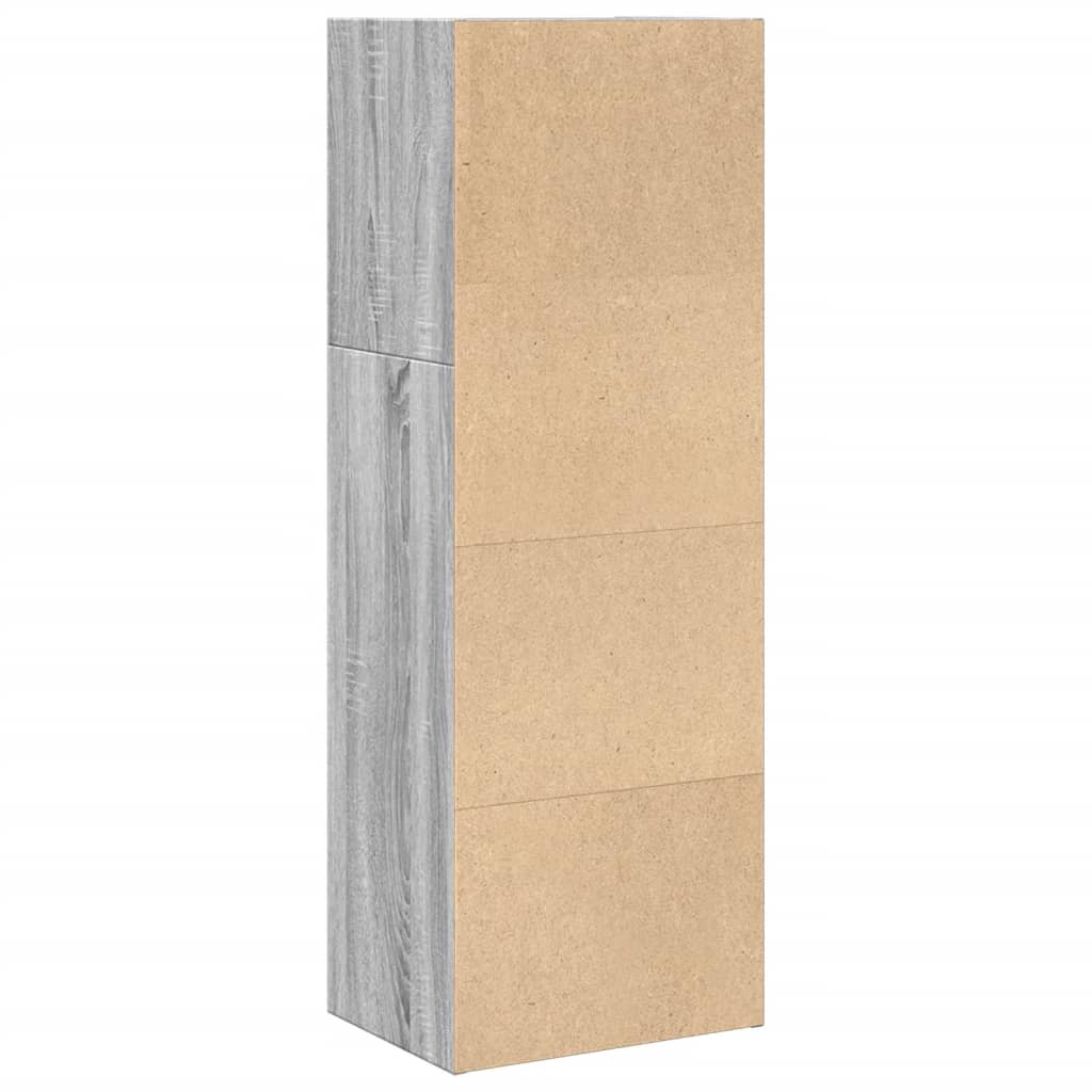 vidaXL Bookcase Grey Sonoma 40x30x114 cm Engineered Wood 5