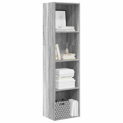 Bookcase 40x30x152 cm Engineered Wood Height 152 cm Width 40 cm Grey sonoma