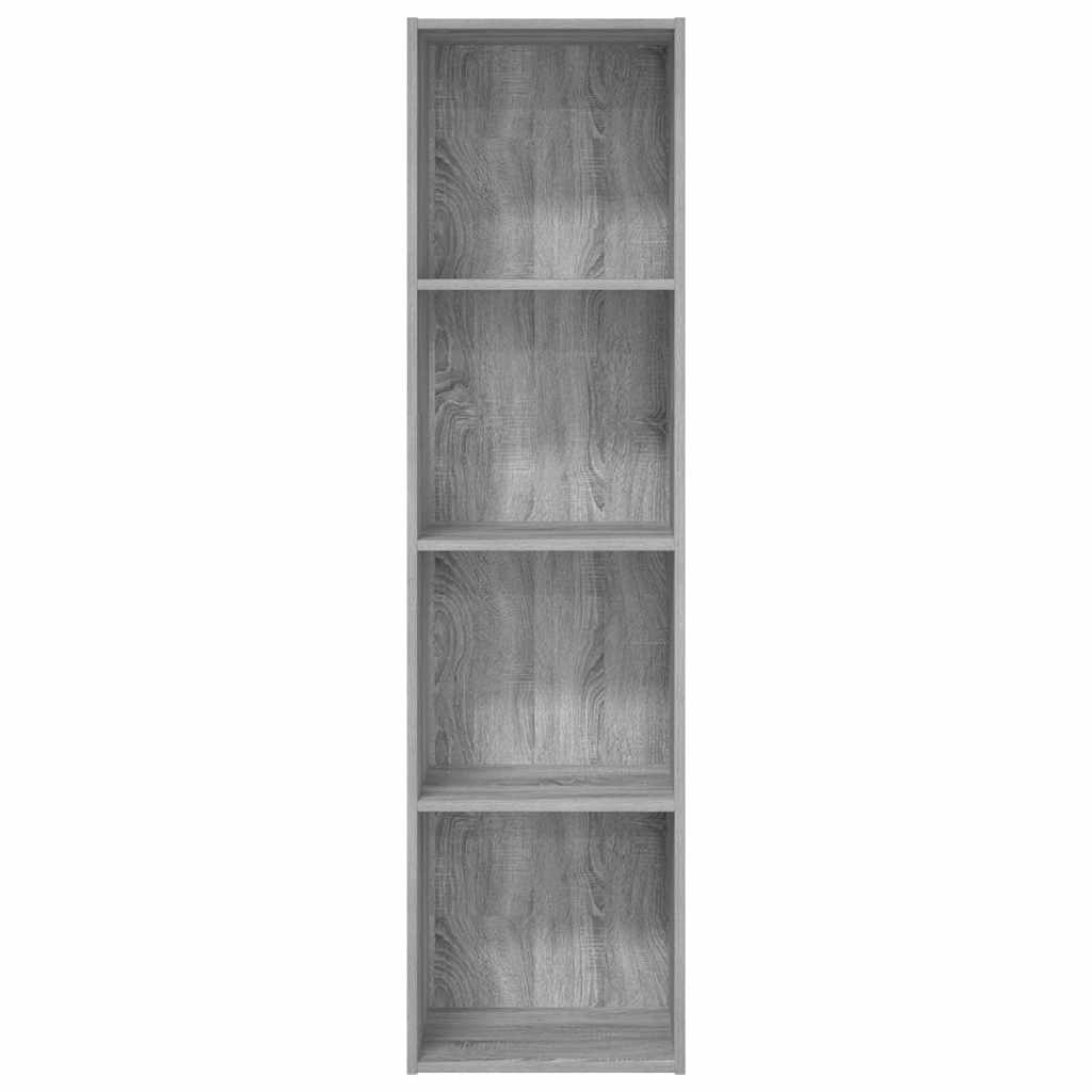 vidaXL Bookcase Grey Sonoma 40x30x152 cm Engineered Wood 4