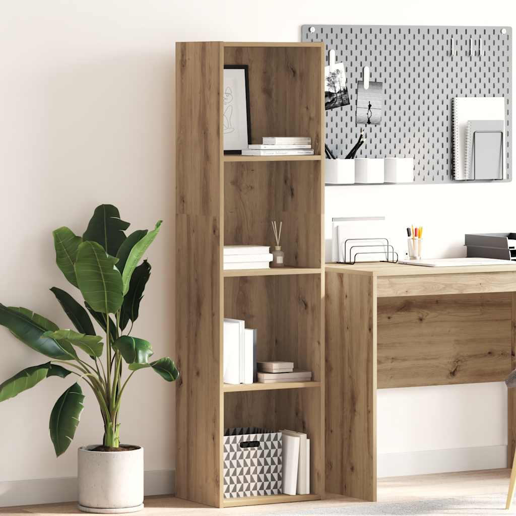 Bookcase 40x30x152 cm Engineered Wood Height 152 cm Width 40 cm Artisian oak