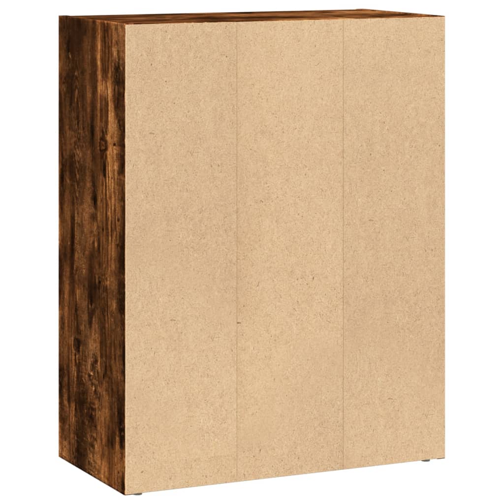 vidaXL Bookcase Smoked Oak 60x30x77 cm Engineered Wood 5
