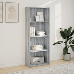 vidaXL Bookcase Grey Sonoma 60x30x152 cm Engineered Wood 3