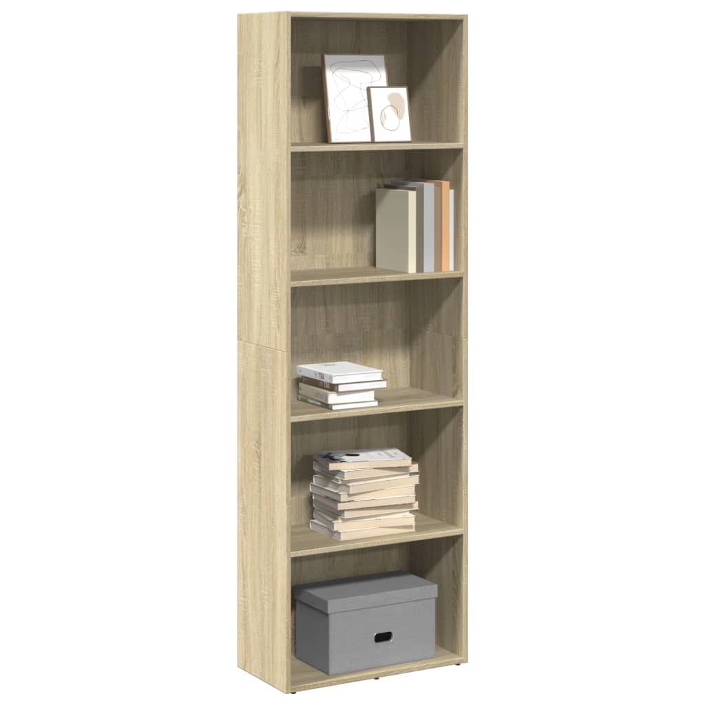 Bookcase 60x30x189 cm Engineered Wood Sonoma oak