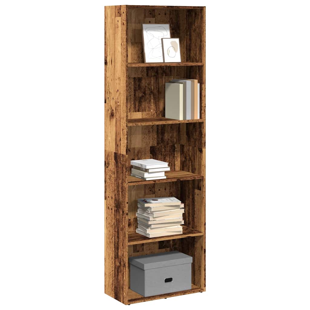 Bookcase 60x30x189 cm Engineered Wood Old wood