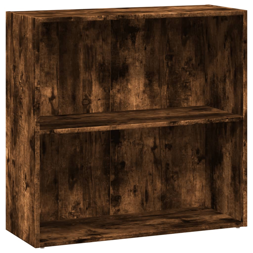 vidaXL Bookcase Smoked Oak 80x30x77 cm Engineered Wood 2