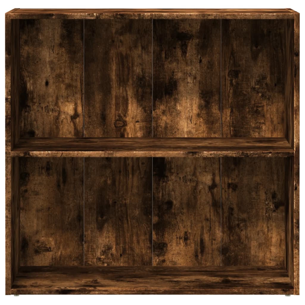vidaXL Bookcase Smoked Oak 80x30x77 cm Engineered Wood 4