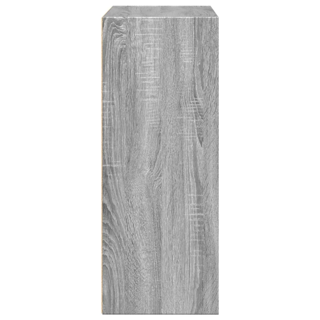 vidaXL Bookcase Grey Sonoma 80x30x77 cm Engineered Wood 6