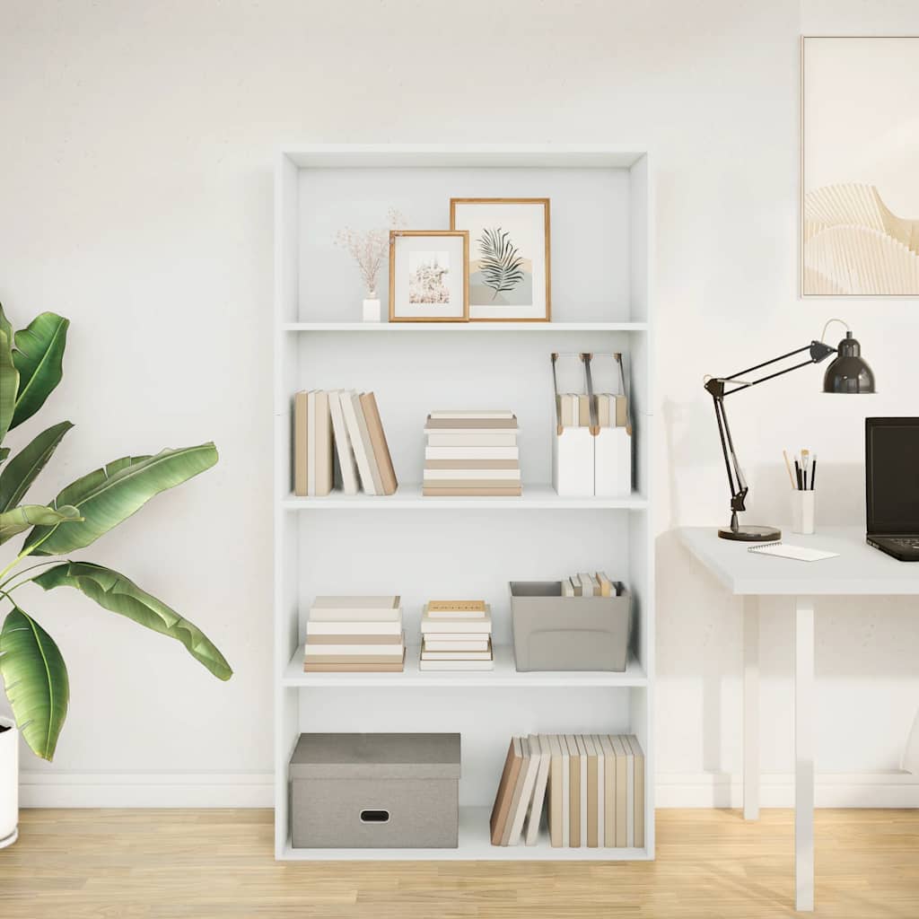 vidaXL Bookcase White 80x30x152 cm Engineered Wood 3