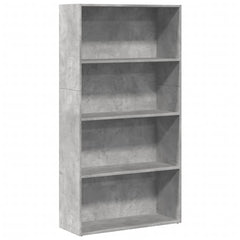 vidaXL Bookcase Concrete Grey 80x30x152 cm Engineered Wood 2