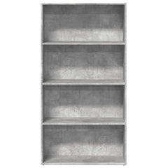 vidaXL Bookcase Concrete Grey 80x30x152 cm Engineered Wood 4