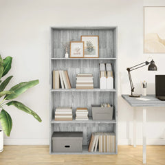 vidaXL Bookcase Grey Sonoma 80x30x152 cm Engineered Wood 3