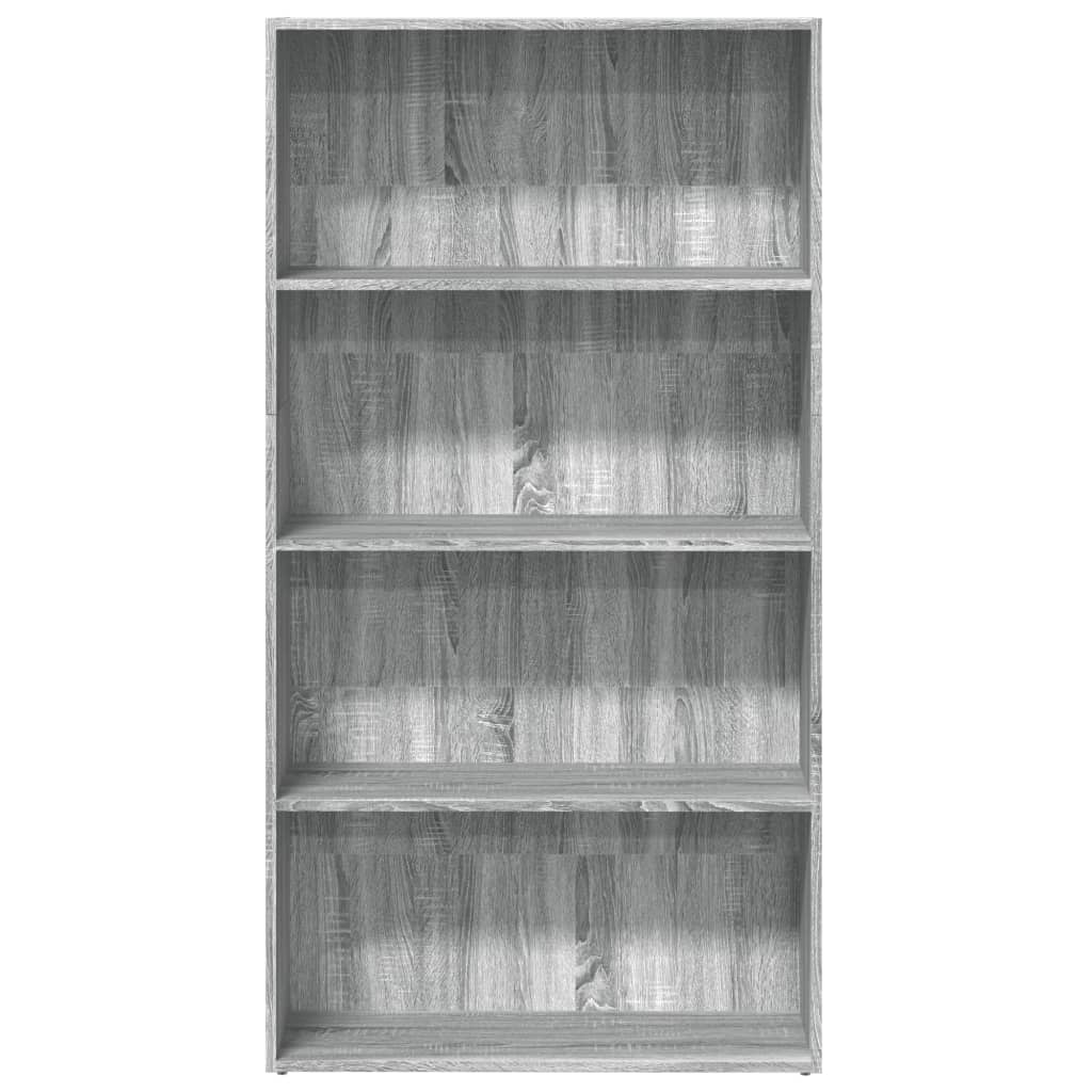 vidaXL Bookcase Grey Sonoma 80x30x152 cm Engineered Wood 4