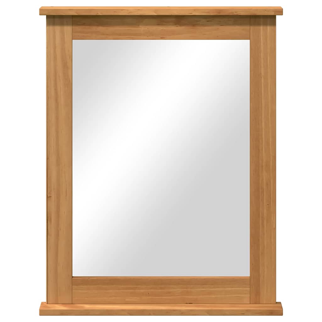 vidaXL Mirror VIGO Honey Brown 55.5 x 5 x 70 cm Solid pine wood 4