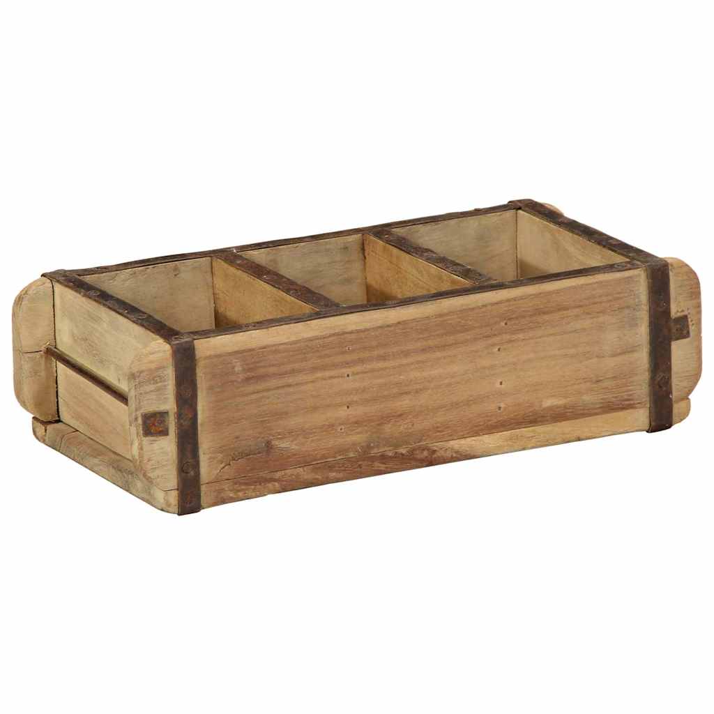 vidaXL Tray 4 pcs Brown 30 x 14 x 9 cm Solid Reclaim Wood 4