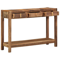 vidaXL Console Table Brown 107 x 33 x 76 cm Solid Reclaim Wood 3