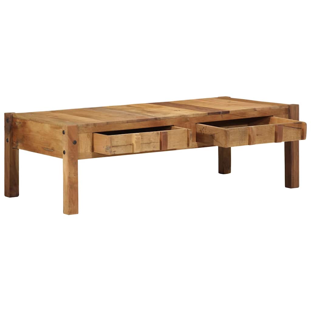 vidaXL Coffee Table Brown 110 x 54 x 35 cm Solid Reclaim Wood 3