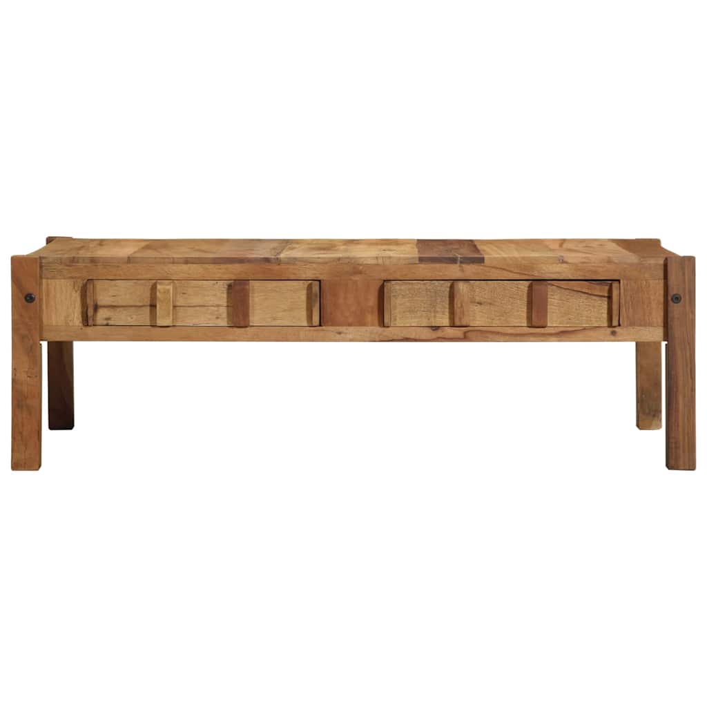 vidaXL Coffee Table Brown 110 x 54 x 35 cm Solid Reclaim Wood 4