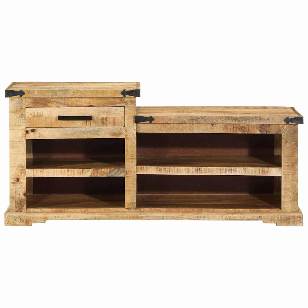 vidaXL Bench Brown 110 x 35 x 50 cm Rough Mango 4