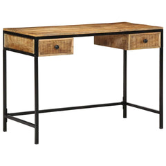 vidaXL Writing Desk Brown 105 x 50 x 75 cm Solid Mango Wood and Metal 4