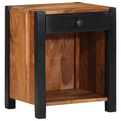 vidaXL Bedside Cabinet 2 pcs Brown 40 x 35 x 50 cm Solid Acacia Wood 3