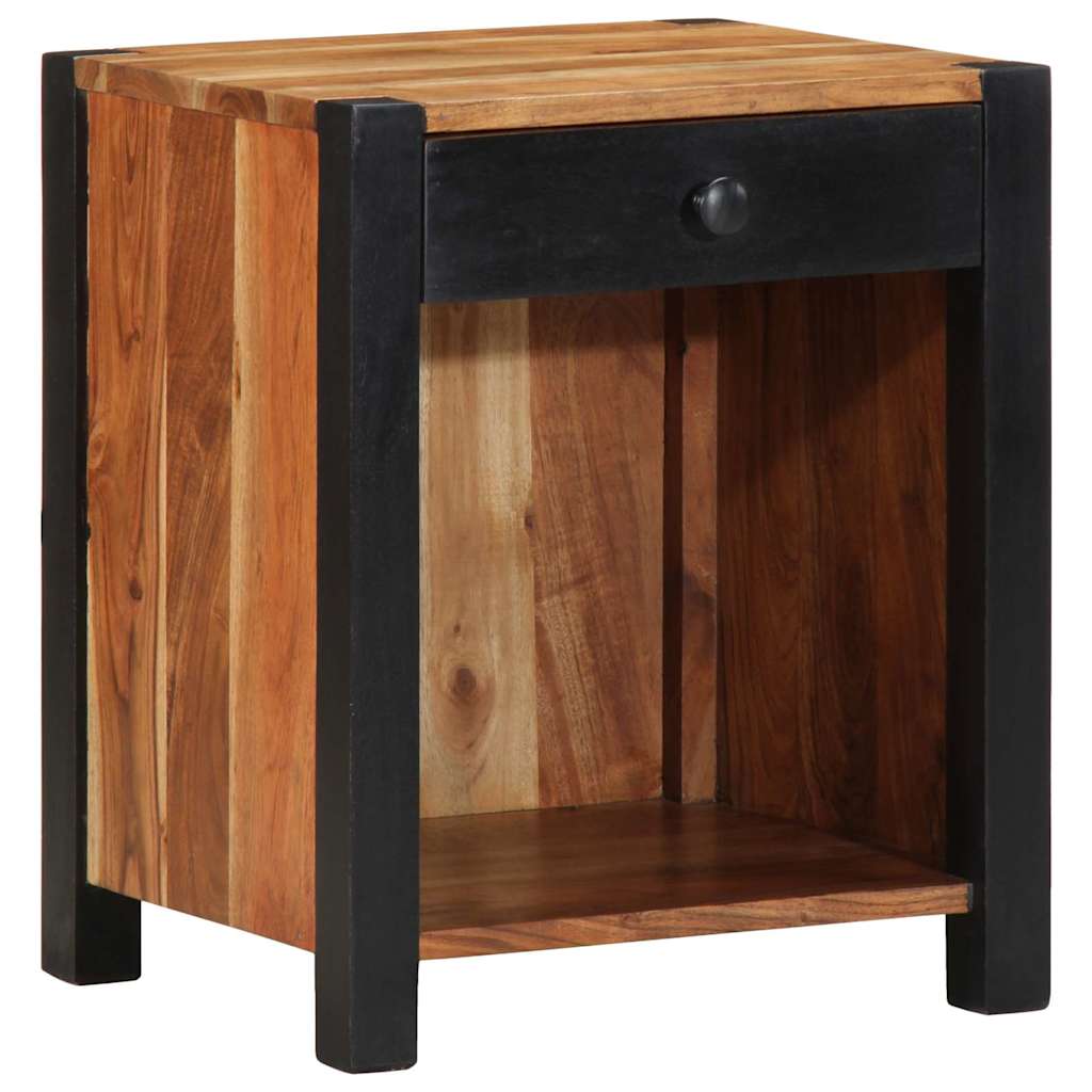 vidaXL Bedside Cabinet 2 pcs Brown 40 x 35 x 50 cm Solid Acacia Wood 4