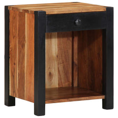 vidaXL Bedside Cabinet 2 pcs Brown 40 x 35 x 50 cm Solid Acacia Wood 4