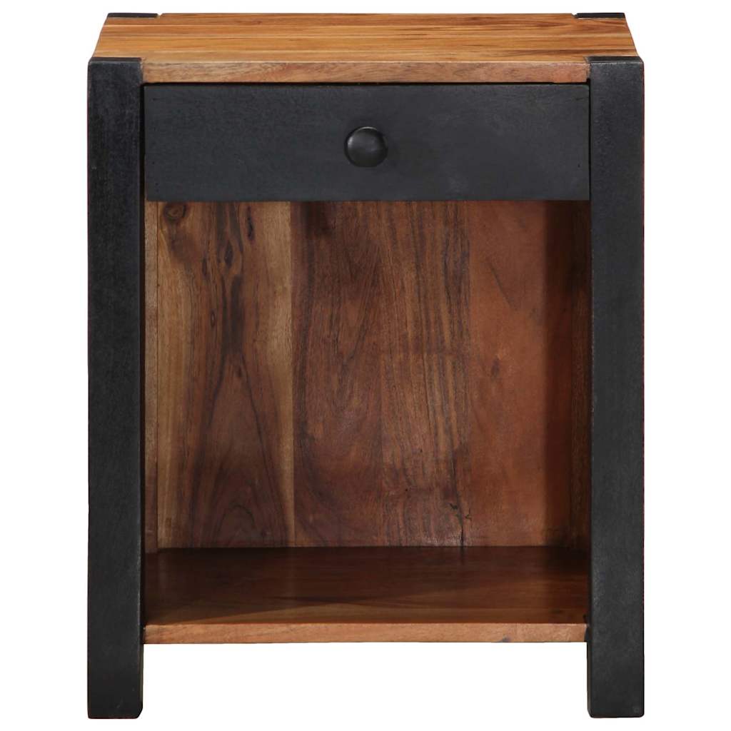vidaXL Bedside Cabinet 2 pcs Brown 40 x 35 x 50 cm Solid Acacia Wood 6