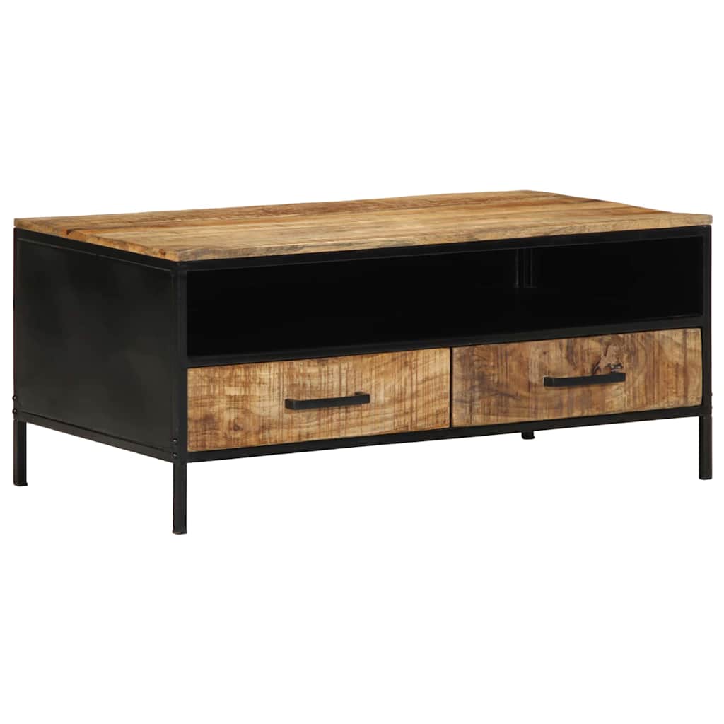 vidaXL Coffee Table Brown 90 x 50 x 40 cm Solid Mango Wood and Metal 1