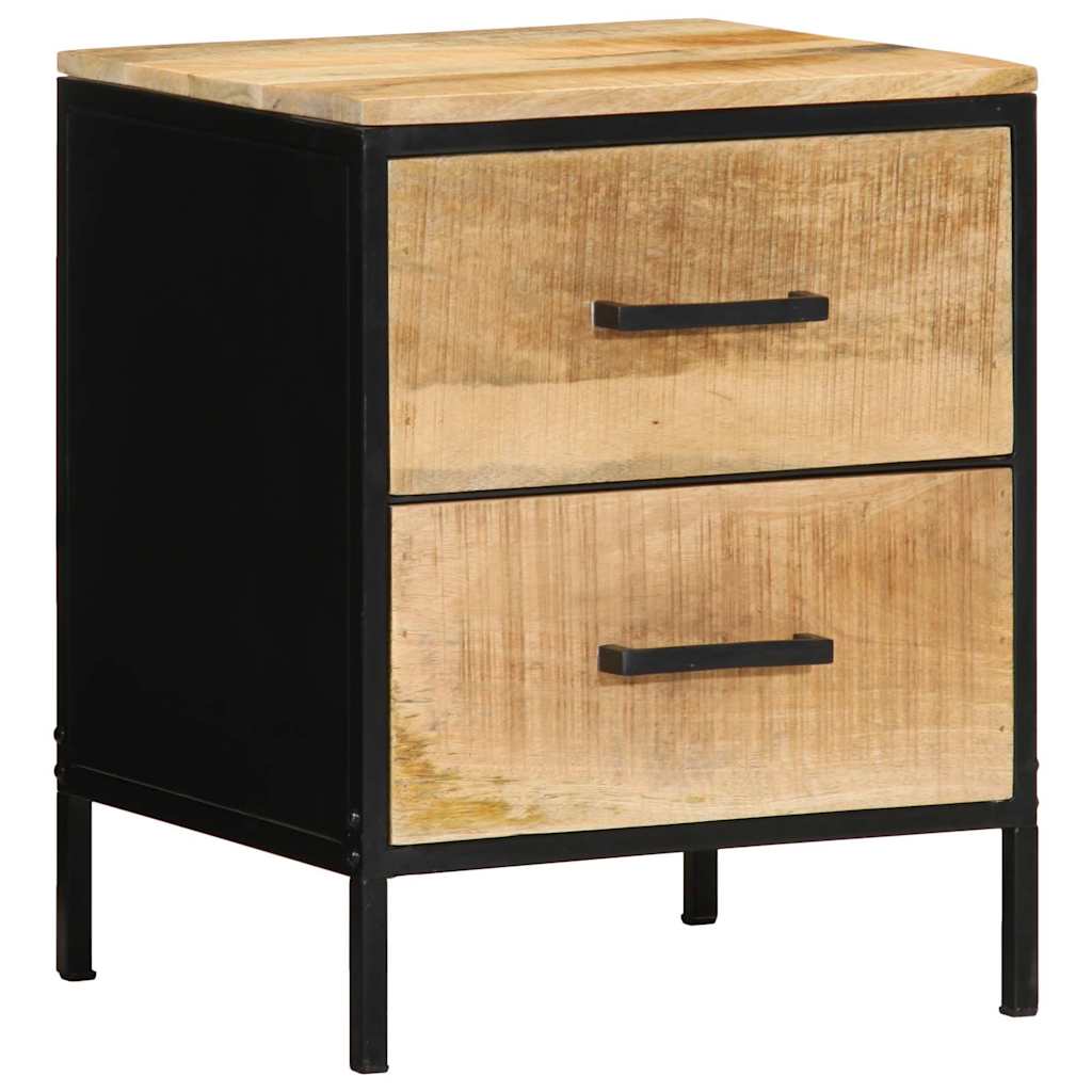 vidaXL Bedside Cabinet 2 pcs Brown and Black 40 x 35 x 50 cm 3