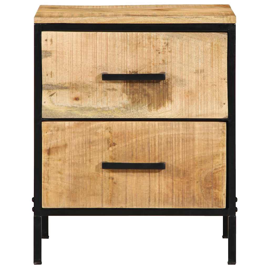 vidaXL Bedside Cabinet 2 pcs Brown and Black 40 x 35 x 50 cm 6