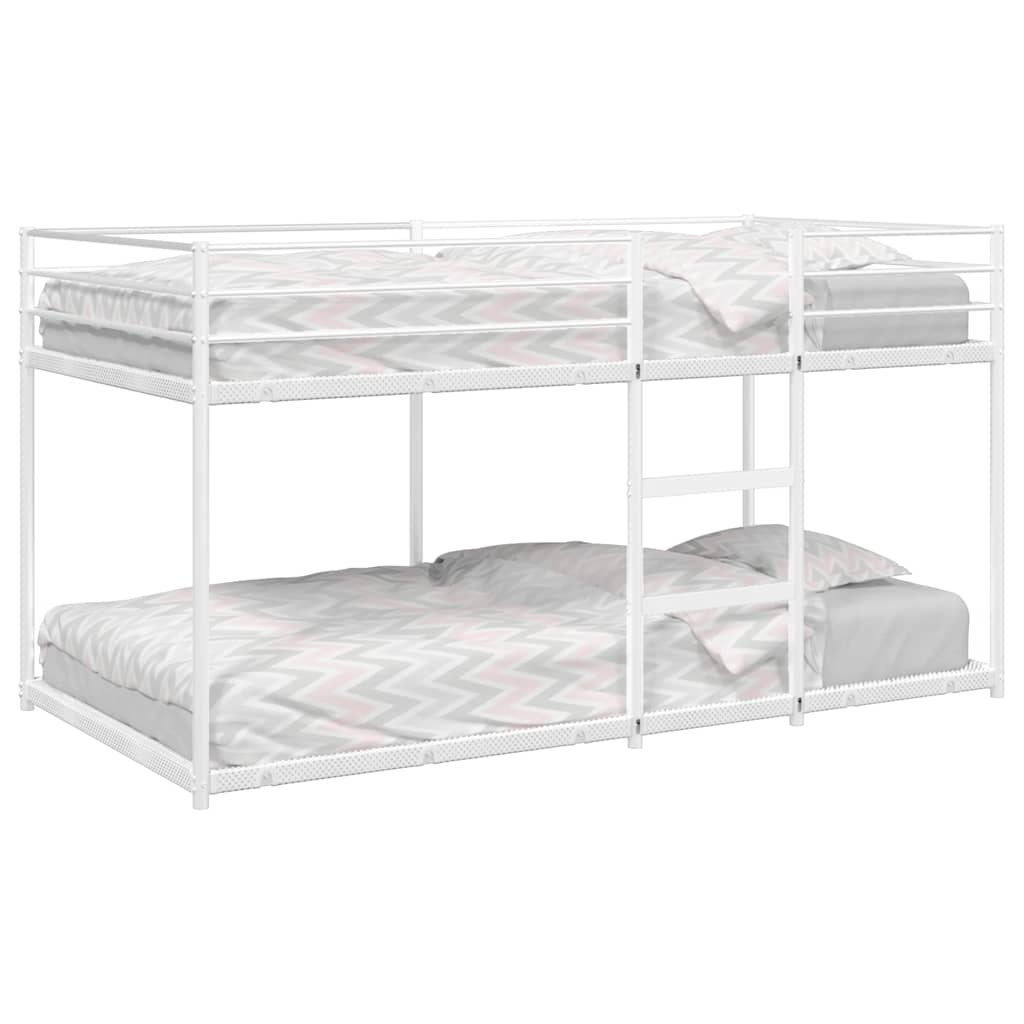 Bunk Bed without Mattress White Steel 75 cm 190 cm