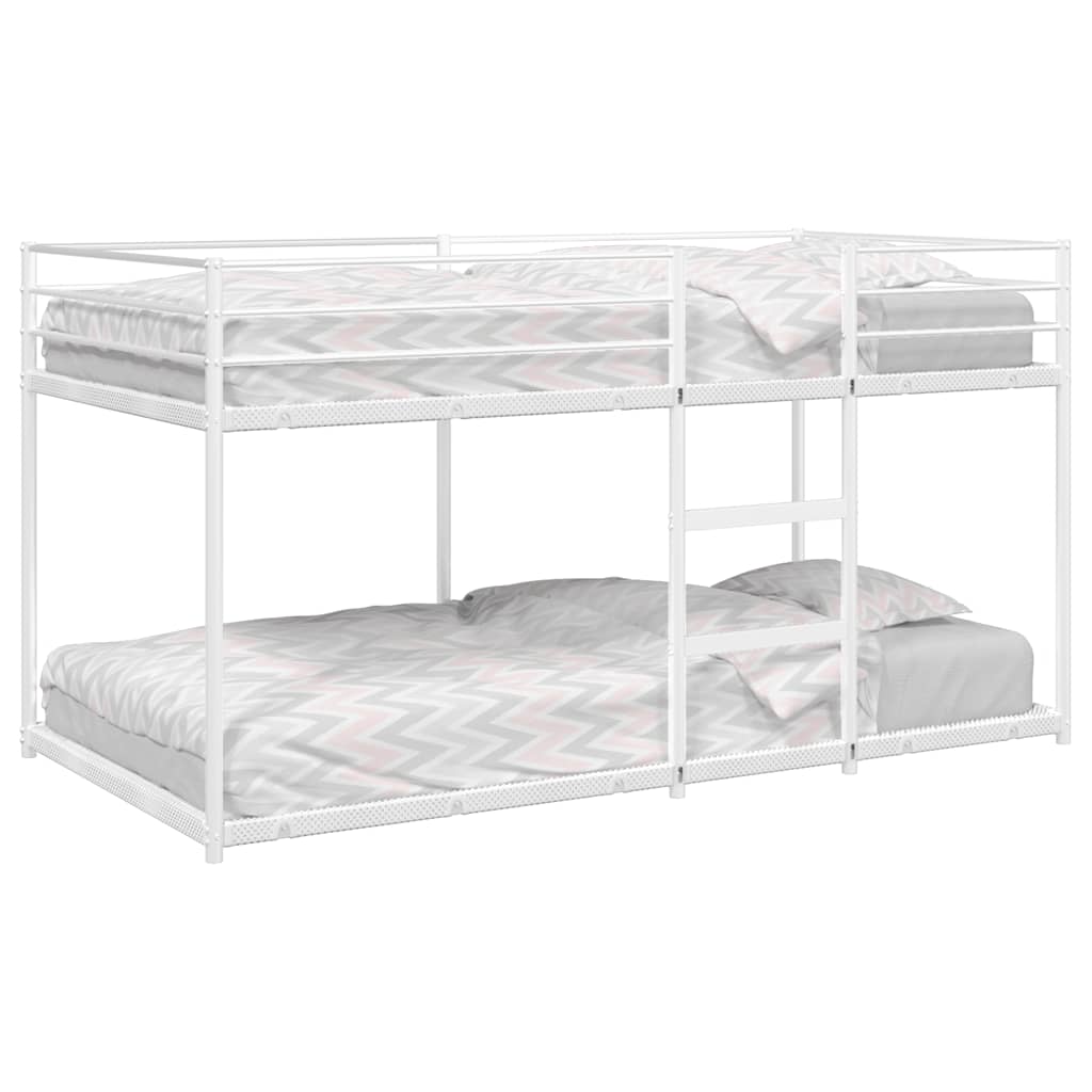 Bunk Bed without Mattress White Steel 100 cm 190 cm