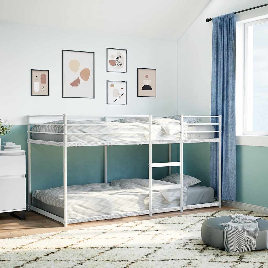 Bunk Bed without Mattress White Steel 100 cm 200 cm