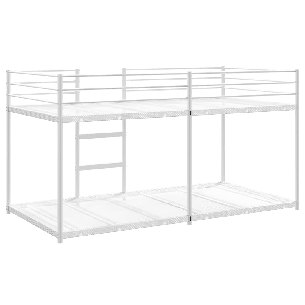 Bunk Bed without Mattress White Steel 100 cm 200 cm