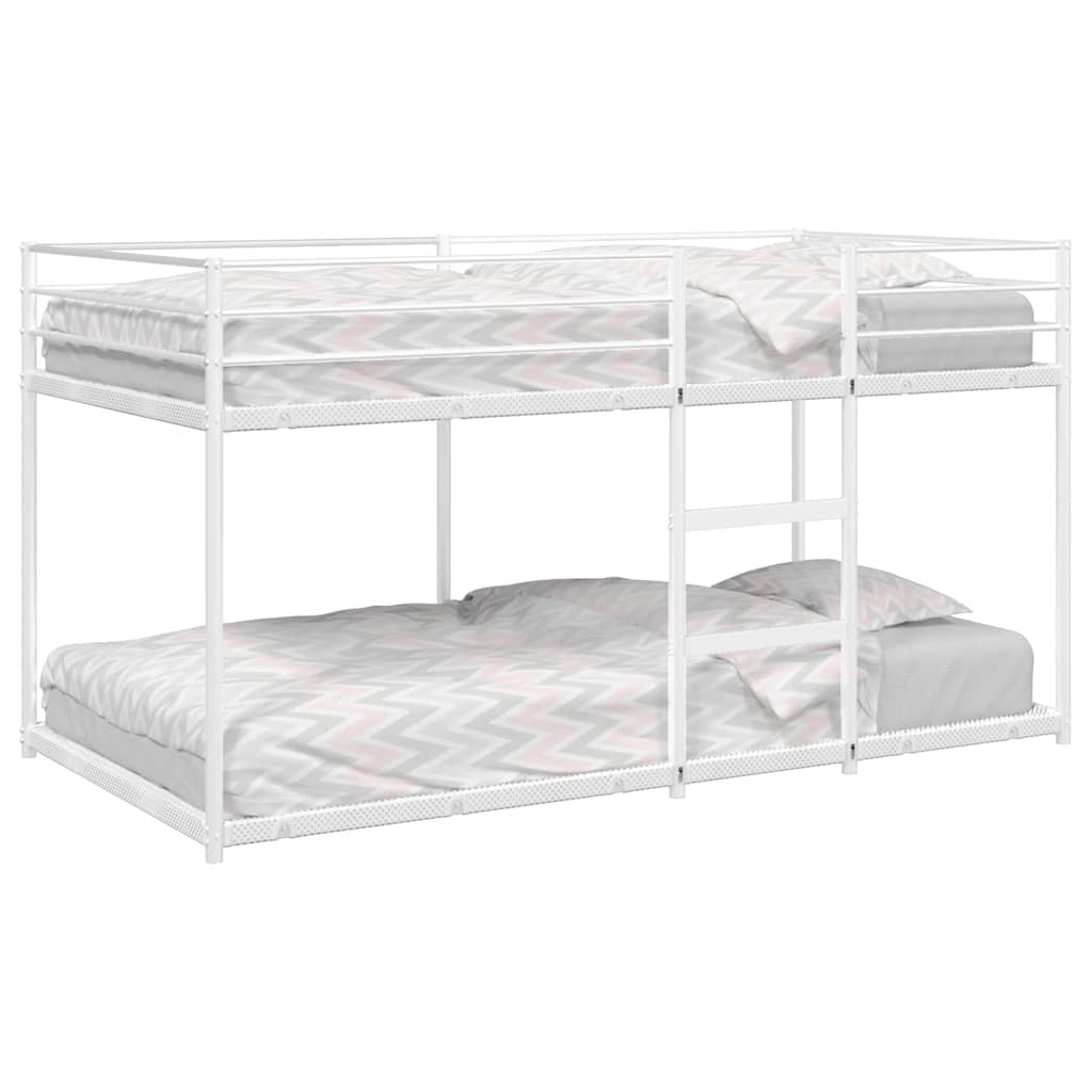 Bunk Bed without Mattress White Steel 100 cm 200 cm