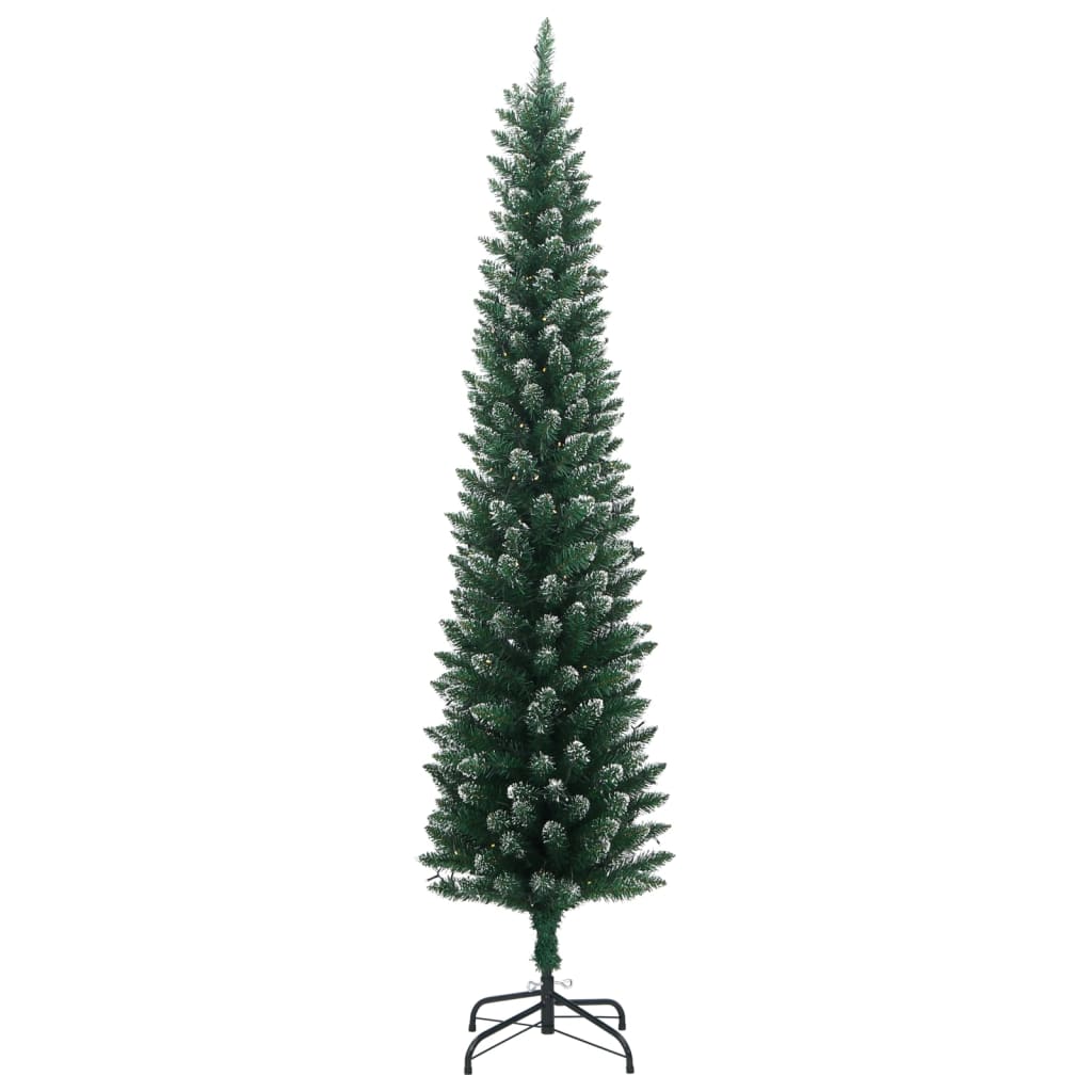 vidaXL Artificial Slim Christmas Tree 150 LEDs 120 cm 3