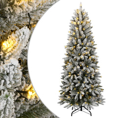 vidaXL Artificial Christmas Tree White Green and White 120 cm