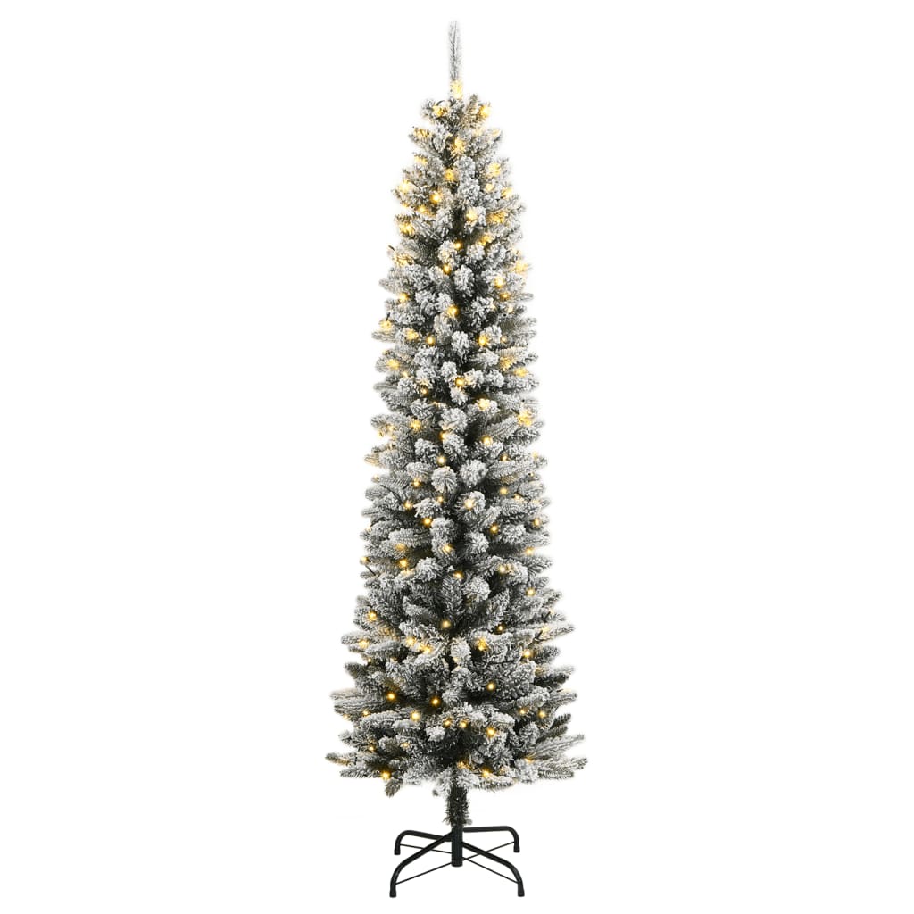 vidaXL Christmas Tree | Green and White | PVC, PE, Steel | 180 cm 2