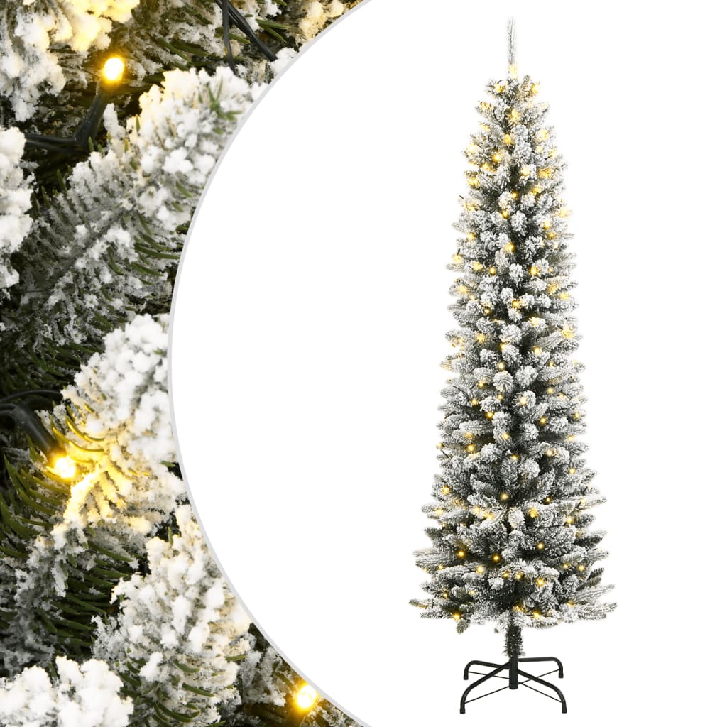 vidaXL Christmas Tree | Green and white | PVC | 240 cm 1
