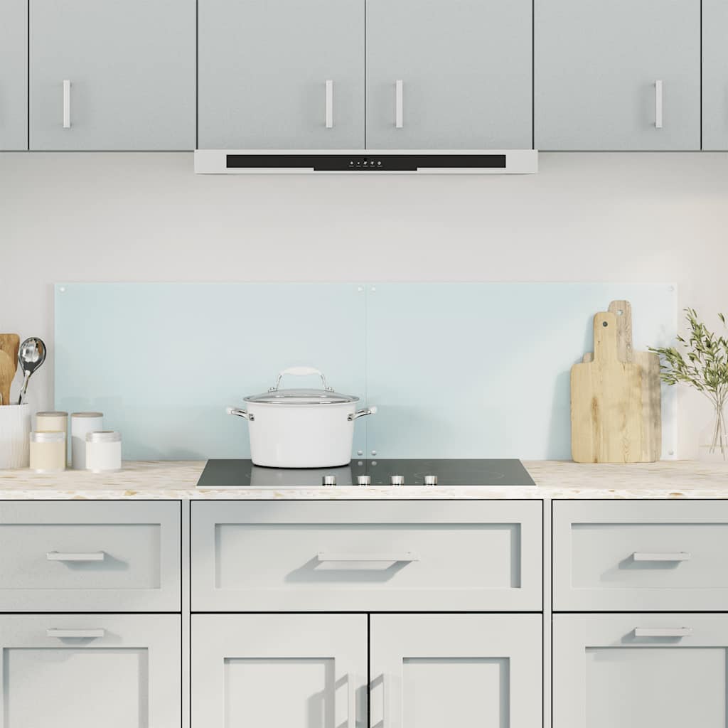 Kitchen Backsplashes White 70x50 cm Tempered Glass 2 pcs Milk 70 cm