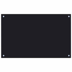 vidaXL Kitchen Backsplashes 2 pcs Black 80x50 cm Tempered Glass 4