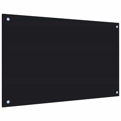 vidaXL Kitchen Backsplashes 2 pcs Black 80x50 cm Tempered Glass 5