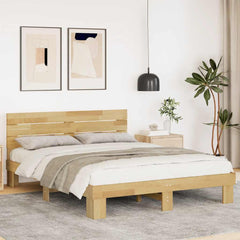 Bed Frame with Headboard without Mattress 135 x 190 cm
